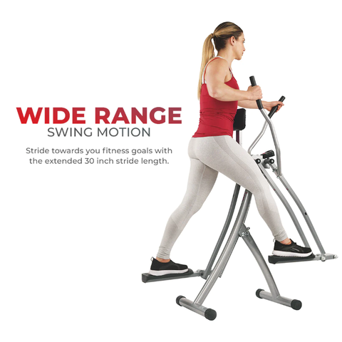 Image of Sunny Health & Fitness Air Walk Trainer Glider w/ LCD Monitor