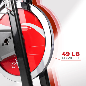 Sunny Health & Fitness Belt Drive Indoor Cycling Bike with Heavy 49 LB Flywheel