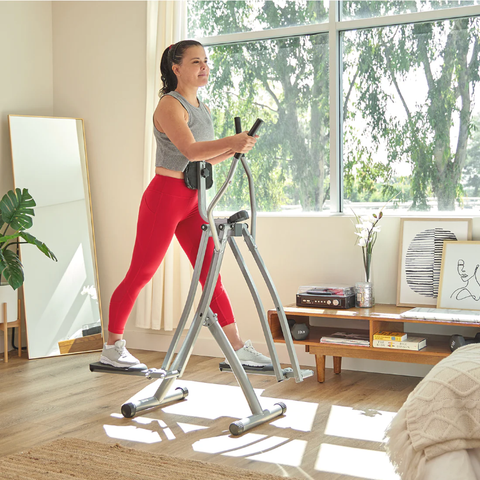Image of Sunny Health & Fitness Air Walk Trainer Glider w/ LCD Monitor