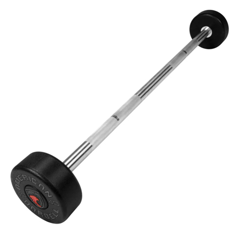 Image of American Barbell Series1 Urethane LB Textured Grip Fixed Barbell Single and Set