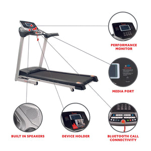 Sunny Health & Fitness Energy Flex Motorized Treadmill - Barbell Flex