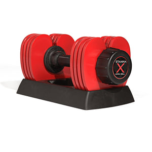 Stamina X 50lb Versa Bell Adjustable Dumbbell - Barbell Flex