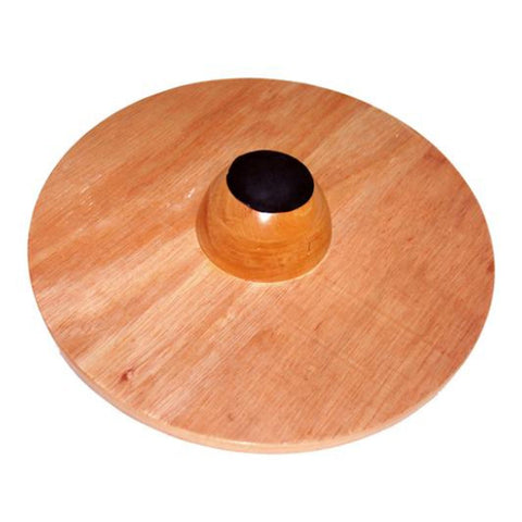3B Scientific 0-16 Degrees Circular Wood Wobble Board - Barbell Flex
