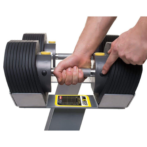 Image of MX Select MX55 Adjustable Selectorized Dumbbells with Stand - Barbell Flex