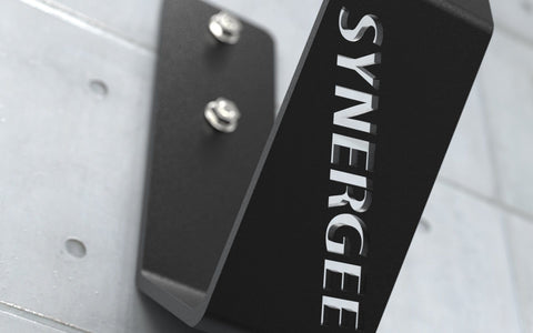Image of Synergee Sleek Black Powder Coat Steel Battle Rope Storage Rack - Barbell Flex