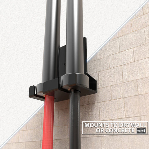 Image of Synergee Black Steel Vertical Barbell Wall-Peg Storage Racks - Barbell Flex