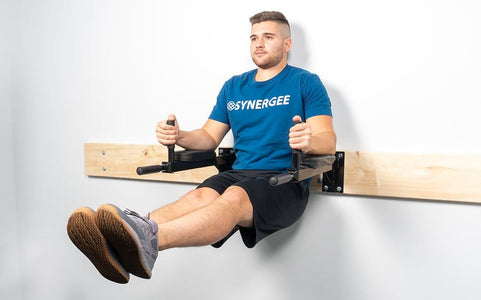 Synergee 400LB Weight Capacity Steel Wall Mounted Dip Station - Barbell Flex