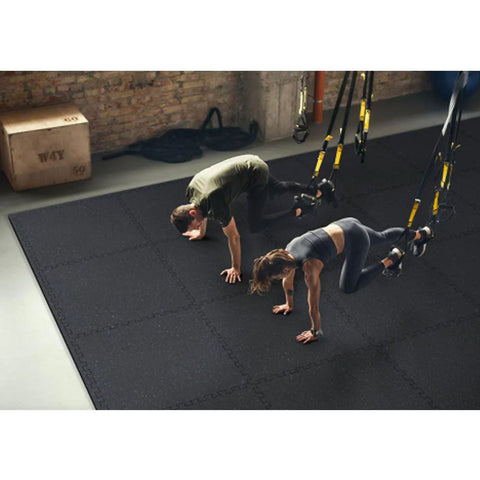 Image of TrafficMaster 17.64 sq. ft. Foam Shock Absorbing Gym Floor - Barbell Flex