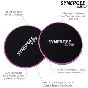 Synergee 7" Diameter Hands Feet Core Sliders - Barbell Flex