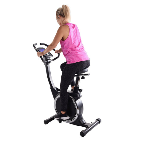 Image of Stamina Deluxe Magnetic Upright Exercise Bike 345 - Barbell Flex