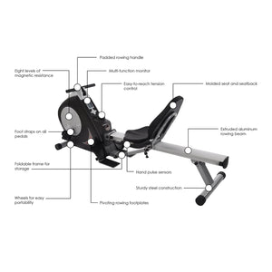 Stamina Conversion II Multi-Function Recumbent Bike/Rower - Barbell Flex