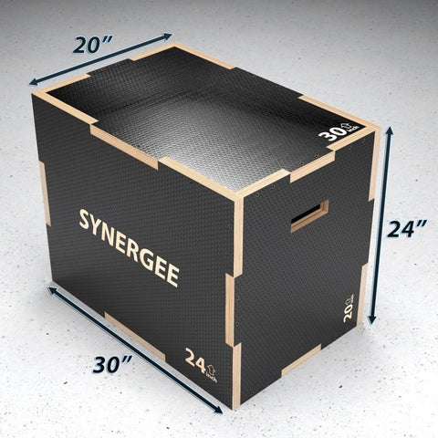 Image of Synergee 450lbs Weight Capacity Non-Slip 3-in-1 Plywood Plyo Boxes - Barbell Flex