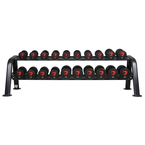 Image of American Barbell 10-Pair Commercial Dumbbell Storage Rack - Barbell Flex