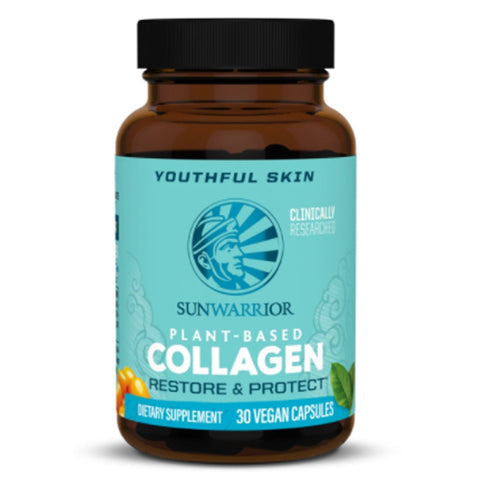 Image of Sunwarrior 30 Capsules Plant Based Collagen Restore and Protect - Barbell Flex