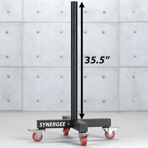 Synergee Standard Weight Plate Stacker Rolling Steel Storage Rack - Barbell Flex