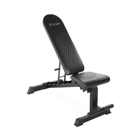 Image of CAP Barbell Black Adjustable Utility Weight Bench - Barbell Flex