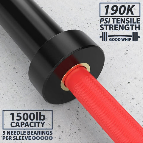 Image of Synergee 190K PSI Cerakote Finish Standard Games Weightlifting Barbell - Barbell Flex