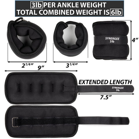 Synergee Neoprene Fixed Ankle/Wrist Weights - Barbell Flex