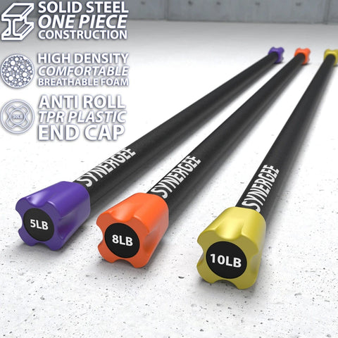 Image of Synergee Weighted Workout Colored Marked Bars - Barbell Flex