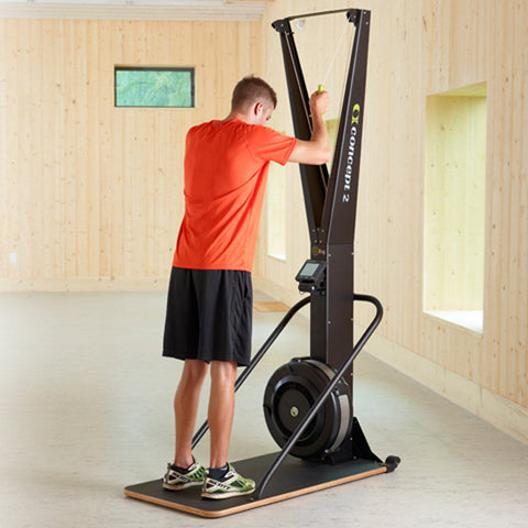Image of Concept2 SkiErg with PM5 Free Standing Wall Mounted Pull Down Machine - Barbell Flex