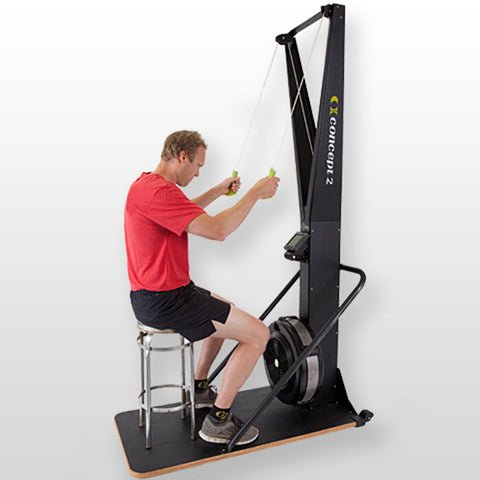 Image of Concept2 SkiErg with PM5 Free Standing Wall Mounted Pull Down Machine - Barbell Flex