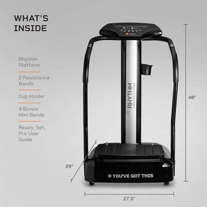 Lifepro Rhythm Vibration Plate Workout Machine, Full Body Exercise Equipment - Barbell Flex