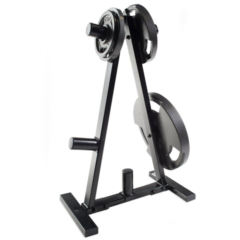 Image of CAP Barbell A-Style 2" Plate Dark Gray Storage Rack - Barbell Flex