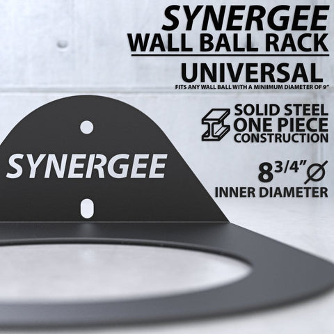 Image of Synergee Steel Wall-Mount Ball Storage Rack - Barbell Flex