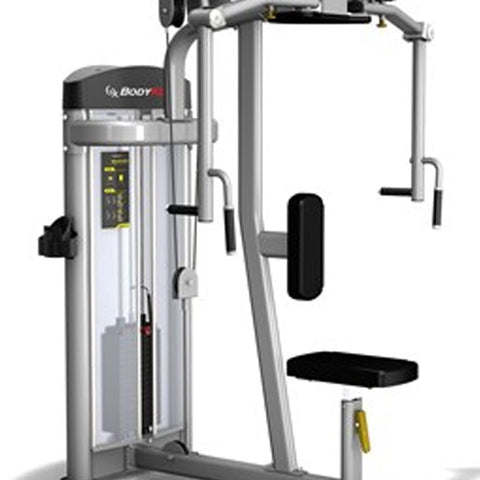 Image of Bodykore Isolation Series Selectorized Pectoral Fly/Back Extension - Barbell Flex