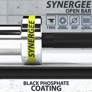 Synergee 150K PSI High-Grade Steel Open Barbell - Barbell Flex