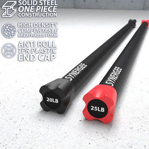 Synergee Weighted Workout Colored Marked Bars - Barbell Flex