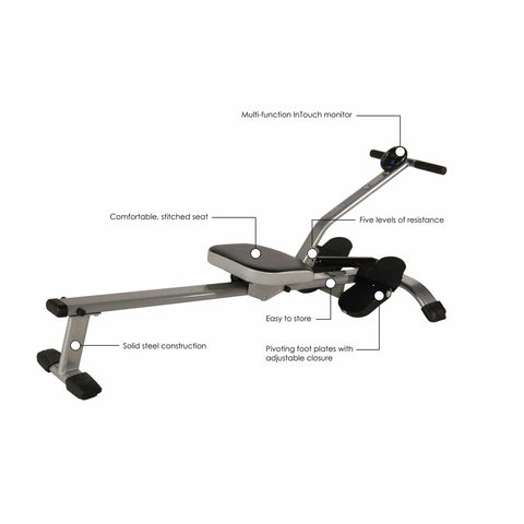 Image of Stamina InMotion Solid Steel Construction Rower - Barbell Flex