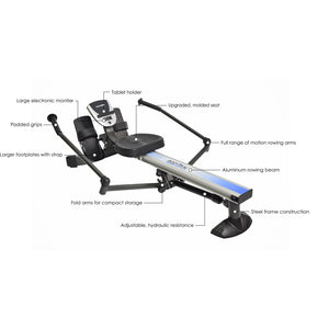 Stamina BodyTrac Glider 1060 Rowing Machine - Barbell Flex