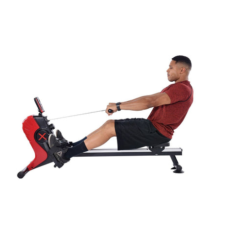 Image of Stamina X Magnetic Resistance Rowing Machine - Barbell Flex