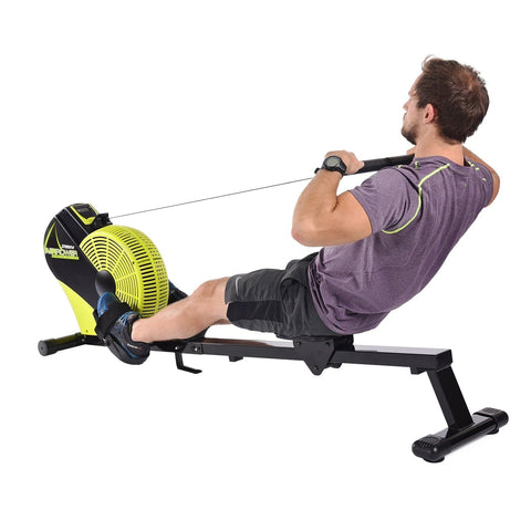 Image of Stamina Durable Steel Construction Air Rowing Machine - Barbell Flex