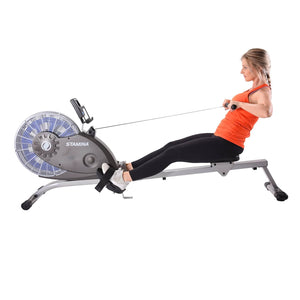 Stamina ATS Dynamic Air Resistance Rower 1406 Rowing Machine - Barbell Flex