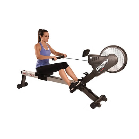Image of Stamina DT Pro Rower Dual Technology Resistance Rowing Machine - Barbell Flex