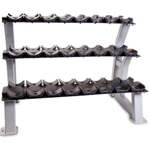 Image of CAP Barbell 3-Tier 44" Storage Rack With Saddles For Chrome Dumbbells - Barbell Flex