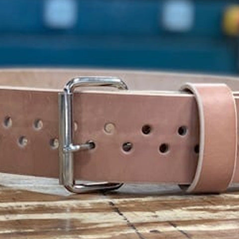 Image of General Leathercraft 2.5" Leather Prong Bench Belt - Barbell Flex