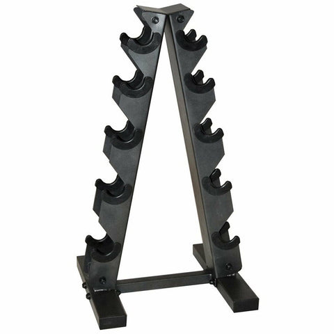 Image of CAP Barbell A-Style Dumbbell Black Metal Storage Rack - Barbell Flex