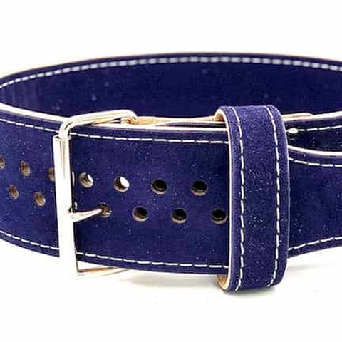 General Leathercraft Pioneer Cut 13MM Thick Blue Suede Powerlifting Belt - Barbell Flex