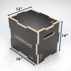 Synergee 450lbs Weight Capacity Non-Slip 3-in-1 Plywood Plyo Boxes - Barbell Flex