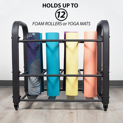 Image of Synergee Foam Rollers and/or Yoga Mat Storage Rack - Barbell Flex