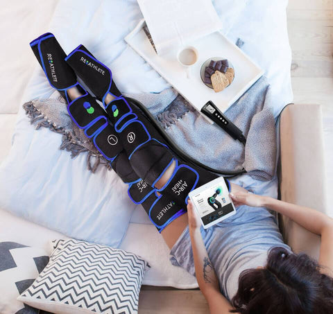 Image of ReAthlete Air-C + Knee Heat Full Leg Compression Massager Boots - Barbell Flex