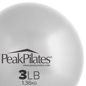 Peak Pilates 3lb Silver Weighted Balls - Pair of 2 - Barbell Flex