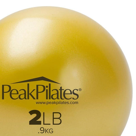 Image of Peak Pilates 2lb Yellow Pilates Weighted Balls - Pair of 2 - Barbell Flex
