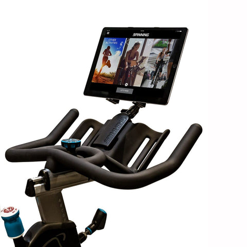 Spinning Exercise Bike Deluxe Media Mount w/ Dual Water Bottle Holder - Barbell Flex