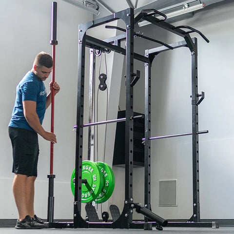 Image of Synergee Freestanding Compact Power Rack With Pulley System - Barbell Flex