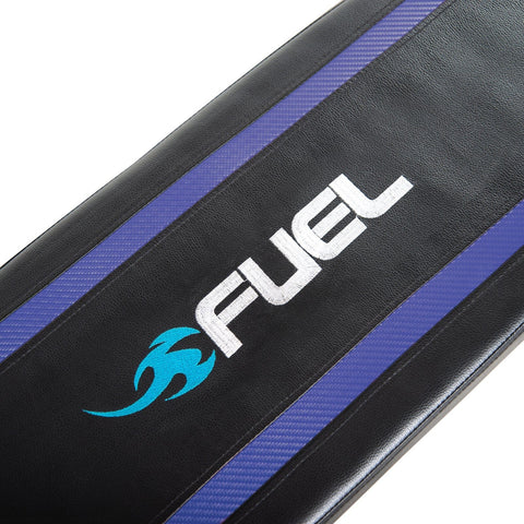 Image of CAP Barbell Fuel Pureformance Blue Stripes Flat Weight Bench - Barbell Flex