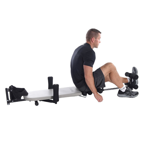 Image of Stamina InLine Back Stretch Bench with Cervical Traction - Barbell Flex
